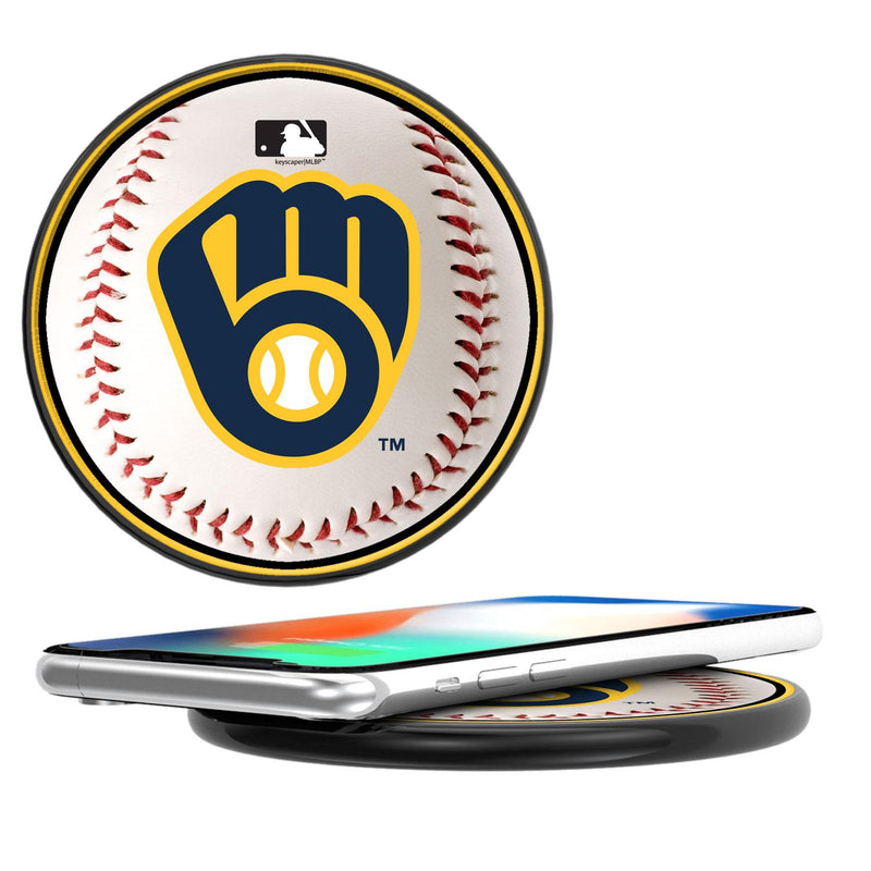 Milwaukee Brewers Baseball 15-Watt Wireless Charger