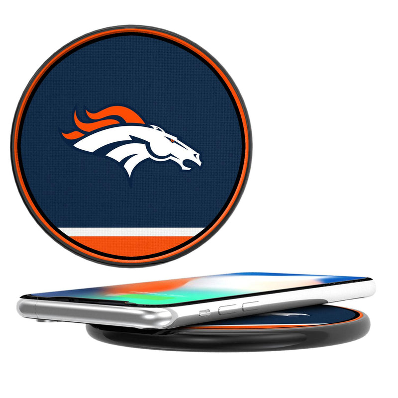 Denver Broncos Stripe 15-Watt Wireless Charger