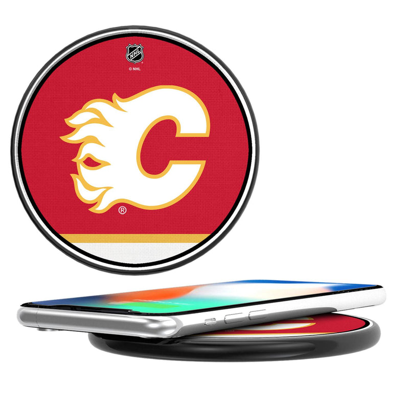 Calgary Flames Stripe 15-Watt Wireless Charger