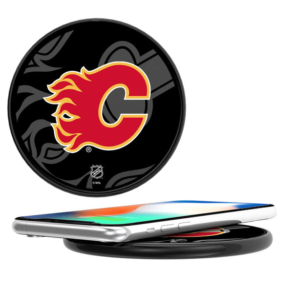 Calgary Flames Monocolor Tilt 15-Watt Wireless Charger