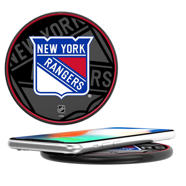 New York Rangers Monocolor Tilt 15-Watt Wireless Charger