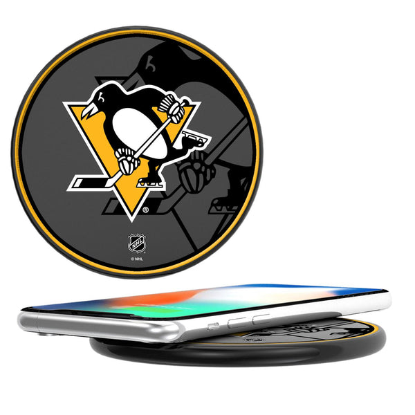 Pittsburgh Penguins Monocolor Tilt 15-Watt Wireless Charger