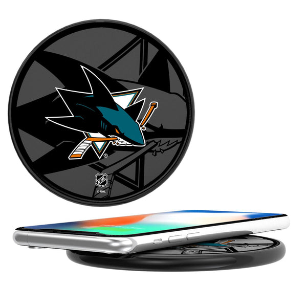 San Jose Sharks Monocolor Tilt 15-Watt Wireless Charger
