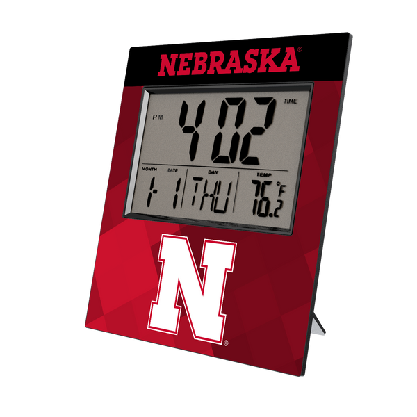 Nebraska Huskers N Color Block Wall Clock
