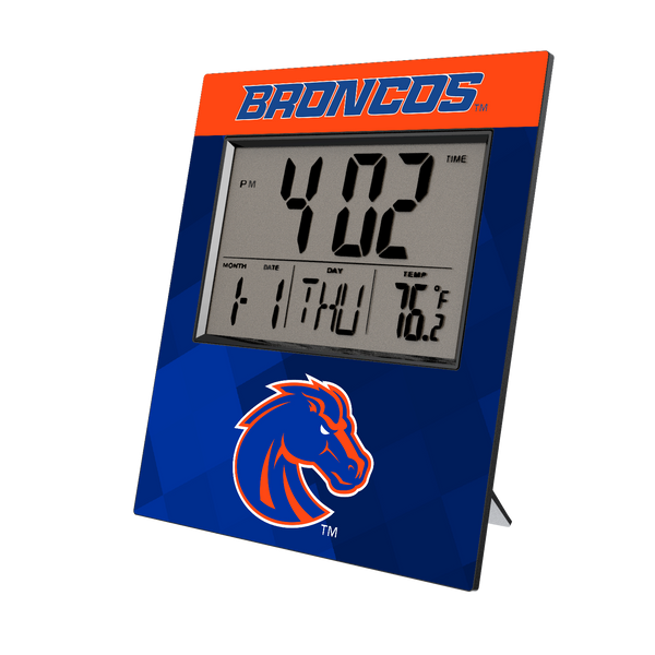 Boise State Broncos Color Block Wall Clock