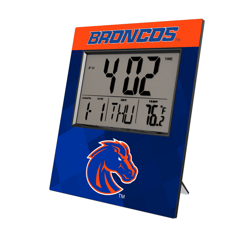 Boise State Broncos Color Block Wall Clock