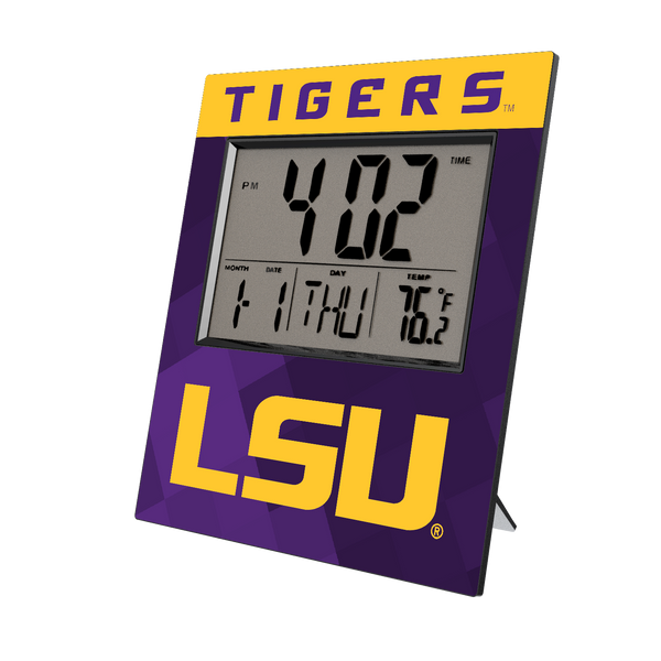 Louisiana State University Tigers Color Block Wall Clock