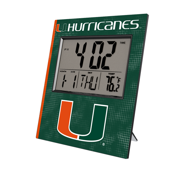 Miami Hurricanes Hatch Wall Clock