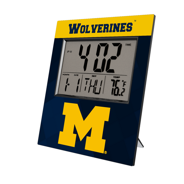 Michigan Wolverines Color Block Wall Clock
