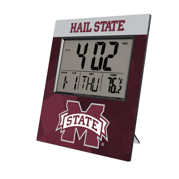 Mississippi State Bulldogs Color Block Wall Clock