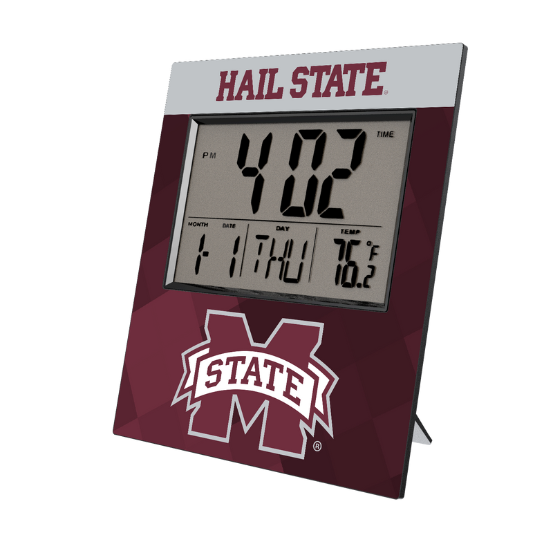Mississippi State Bulldogs Color Block Wall Clock