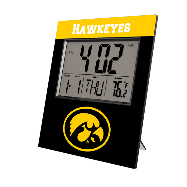 Iowa Hawkeyes Color Block Wall Clock
