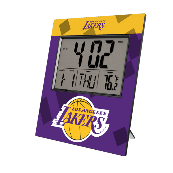 Los Angeles Lakers Color Block Wall Clock