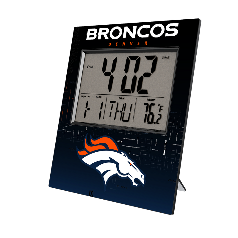 Denver Broncos Quadtile Wall Clock