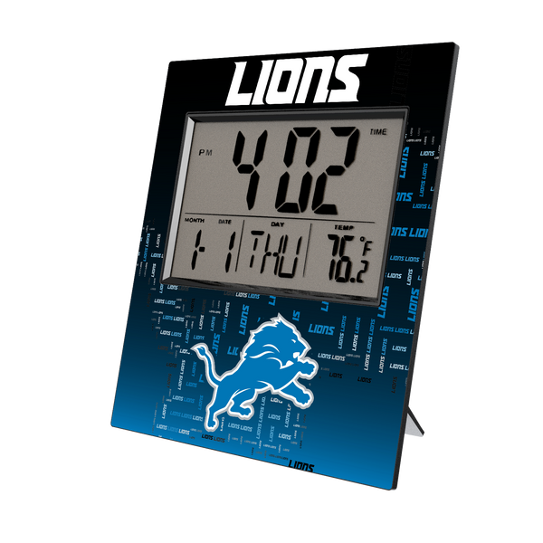 Detroit Lions Quadtile Wall Clock