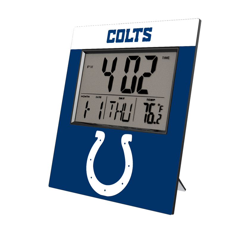 Indianapolis Colts Color Block Wall Clock