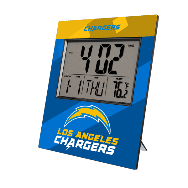 Los Angeles Chargers Color Block Wall Clock