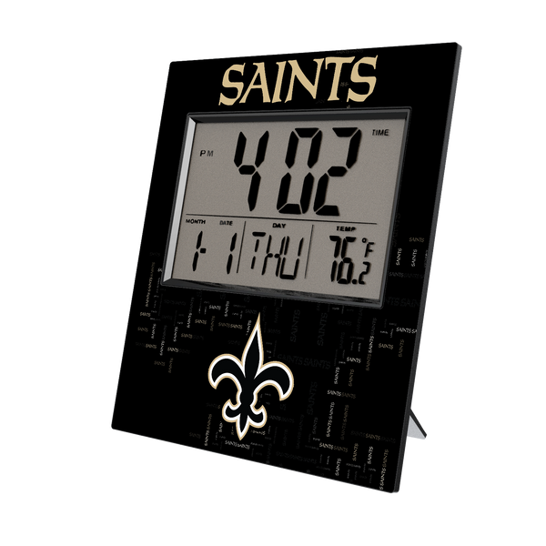 New Orleans Saints Quadtile Wall Clock