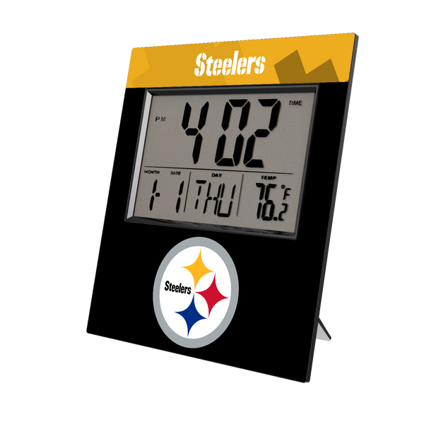 Pittsburgh Steelers Color Block Wall Clock