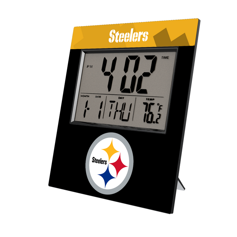 Pittsburgh Steelers Color Block Wall Clock