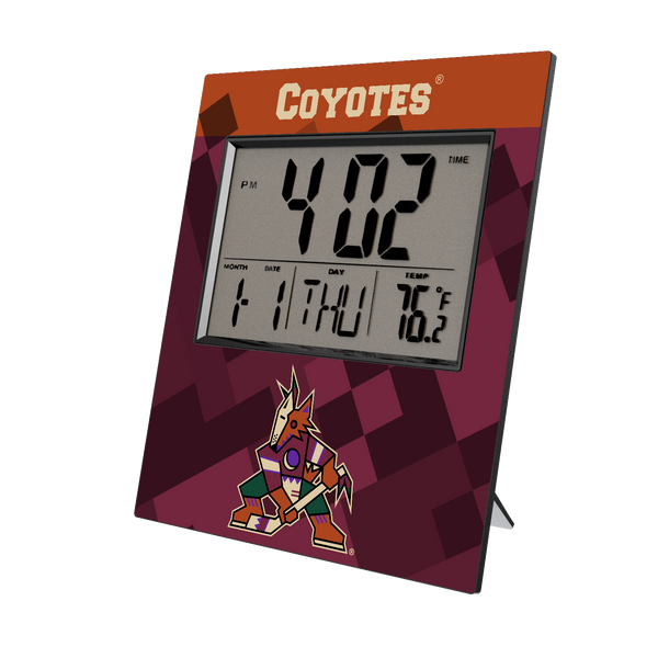 Arizona Coyotes Color Block Wall Clock