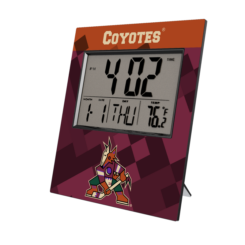Arizona Coyotes Color Block Wall Clock