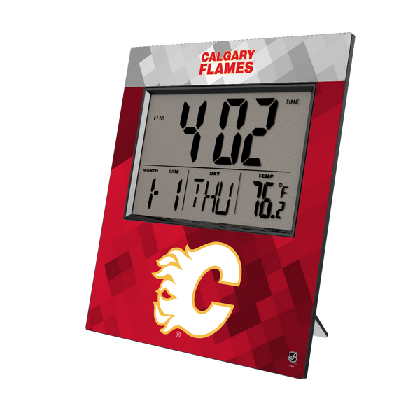 Calgary Flames Color Block Wall Clock