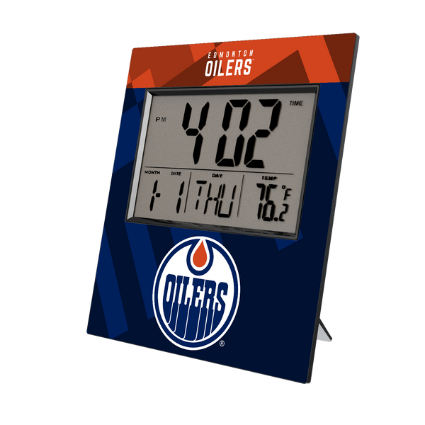 Edmonton Oilers Color Block Wall Clock