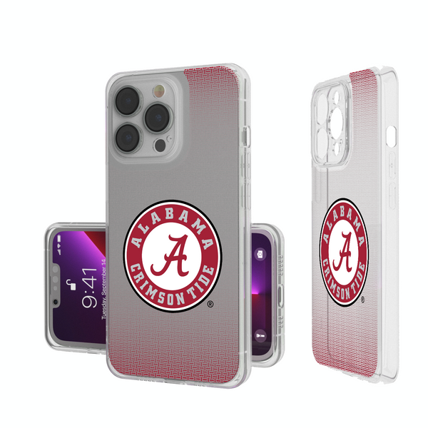 Alabama Crimson Tide Linen iPhone Clear Phone Case