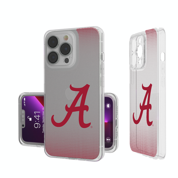Alabama Crimson Tide Linen iPhone Clear Phone Case