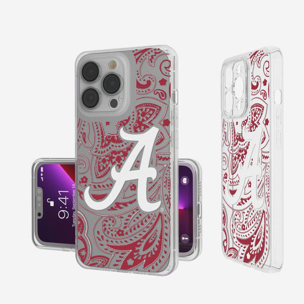 Alabama Crimson Tide Paisley iPhone Clear Case