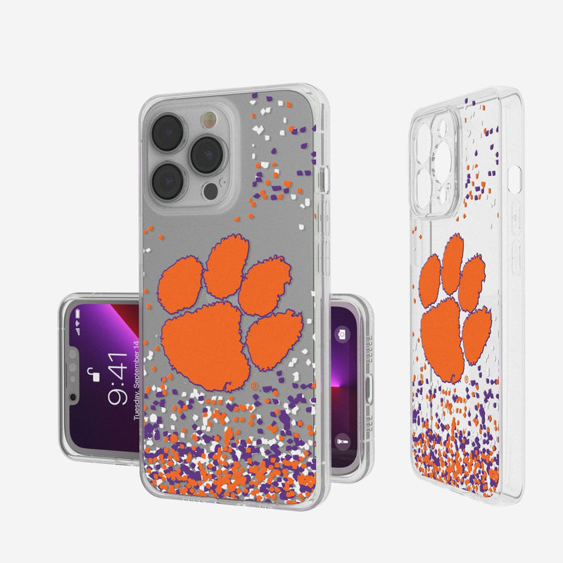Clemson Tigers Confetti iPhone Clear Case