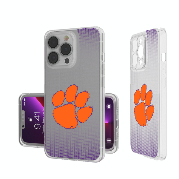Clemson Tigers Linen iPhone Clear Phone Case