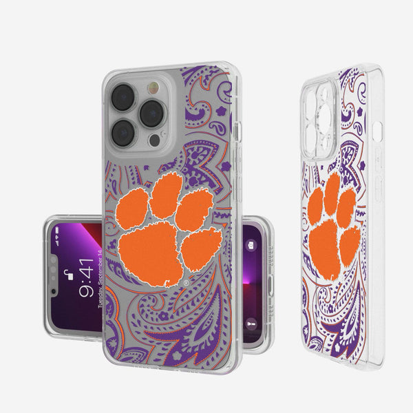 Clemson Tigers Paisley iPhone Clear Case