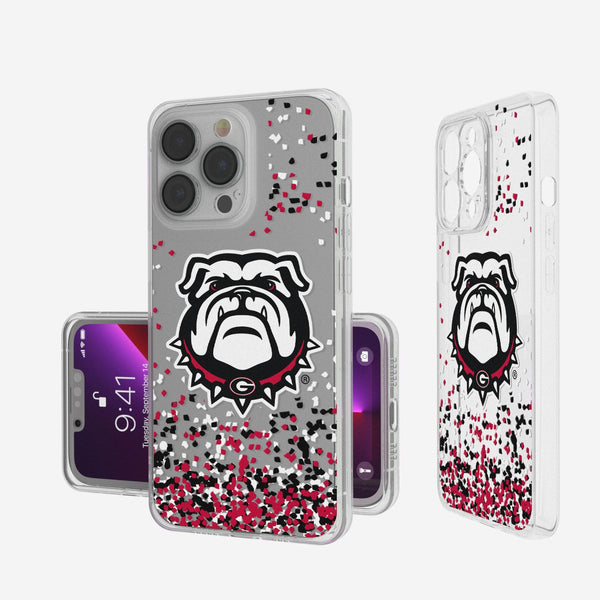 Georgia Bulldogs Confetti iPhone Clear Case