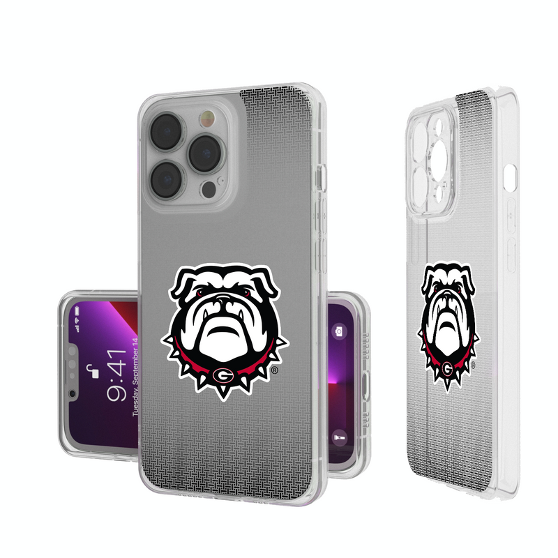 Georgia Bulldogs Linen iPhone Clear Phone Case