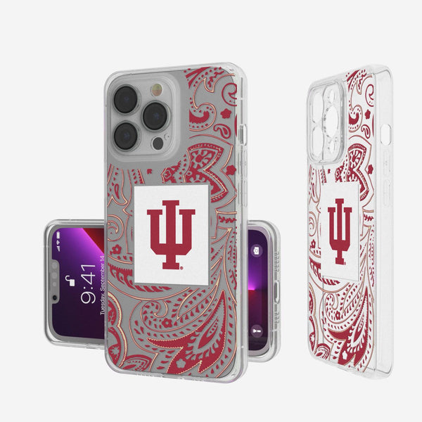 Indiana Hoosiers Paisley iPhone Clear Case