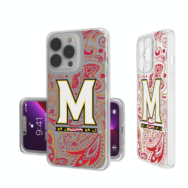 Maryland Terrapins Paisley iPhone Clear Case