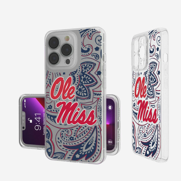 Mississippi Ole Miss Rebels Paisley iPhone Clear Case