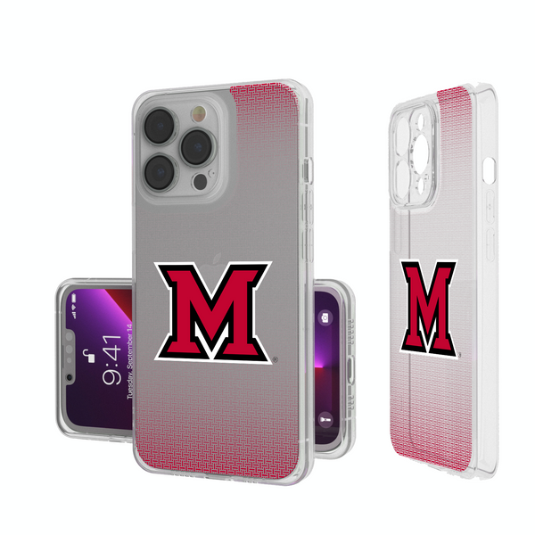 Miami RedHawks Linen iPhone Clear Phone Case