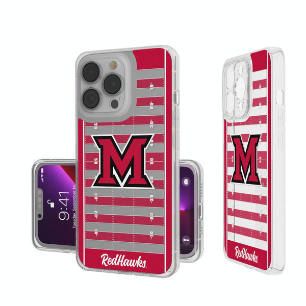 Miami RedHawks Football Field iPhone Clear Case