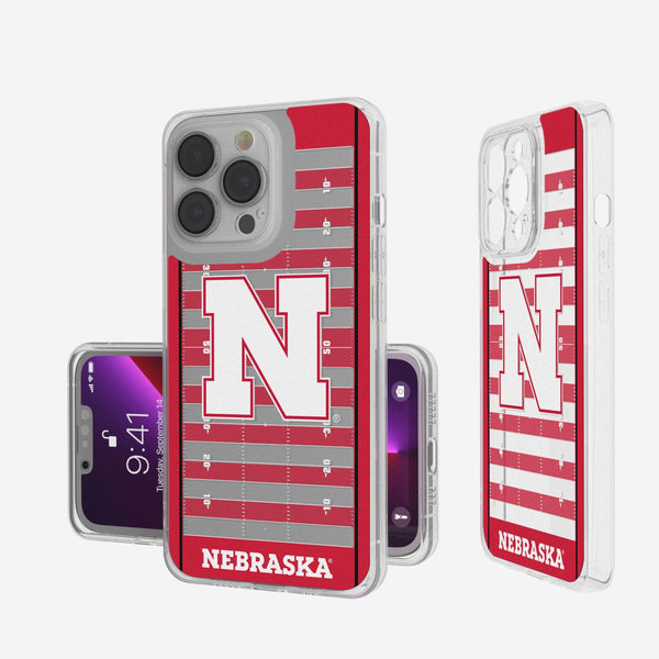 Nebraska Huskers N Football Field iPhone Clear Case