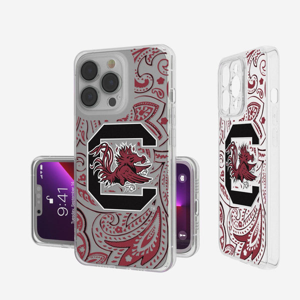 South Carolina Fighting Gamecocks Paisley iPhone Clear Case