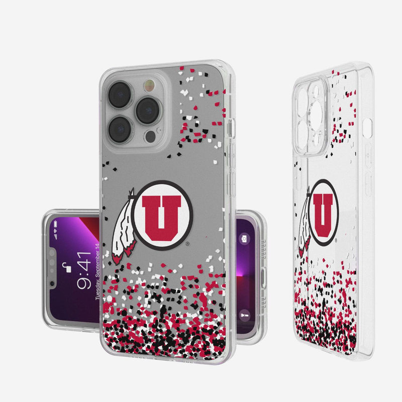Utah Utes Confetti iPhone Clear Case