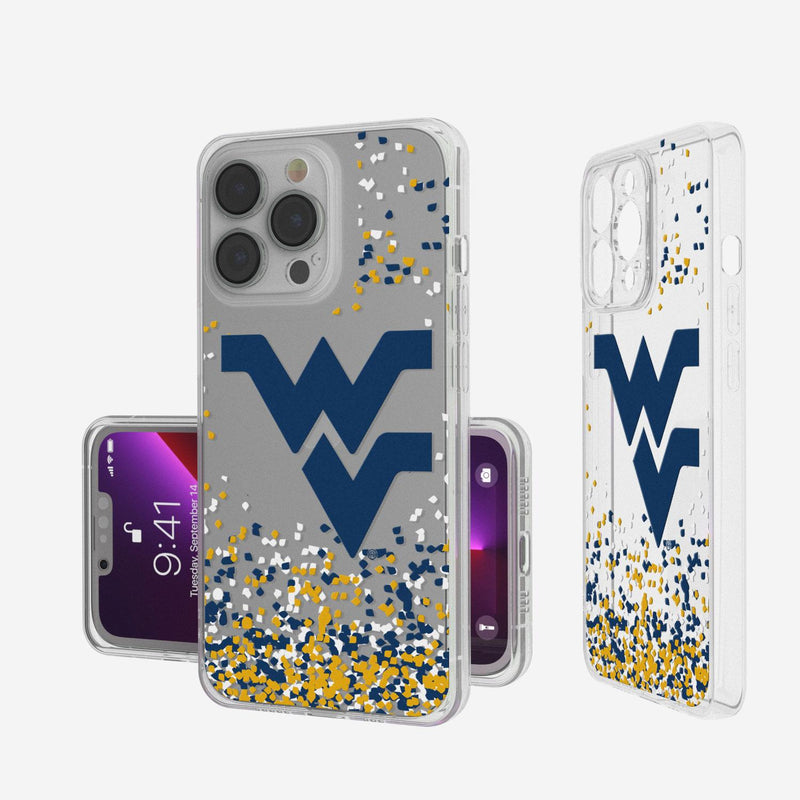 West Virginia Mountaineers Confetti iPhone Clear Case