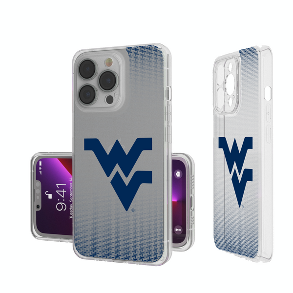 West Virginia Mountaineers Linen iPhone Clear Phone Case