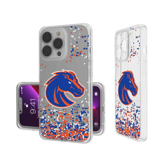 Boise State Broncos Confetti iPhone Clear Case