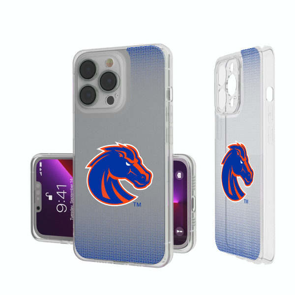 Boise State Broncos Linen iPhone Clear Phone Case