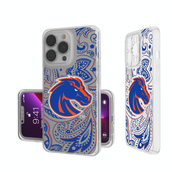 Boise State Broncos Paisley iPhone Clear Case