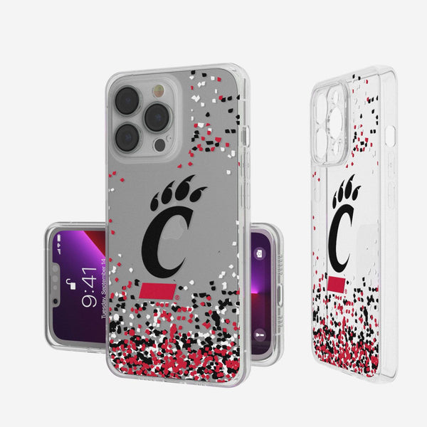 Cincinnati Bearcats Confetti iPhone Clear Case
